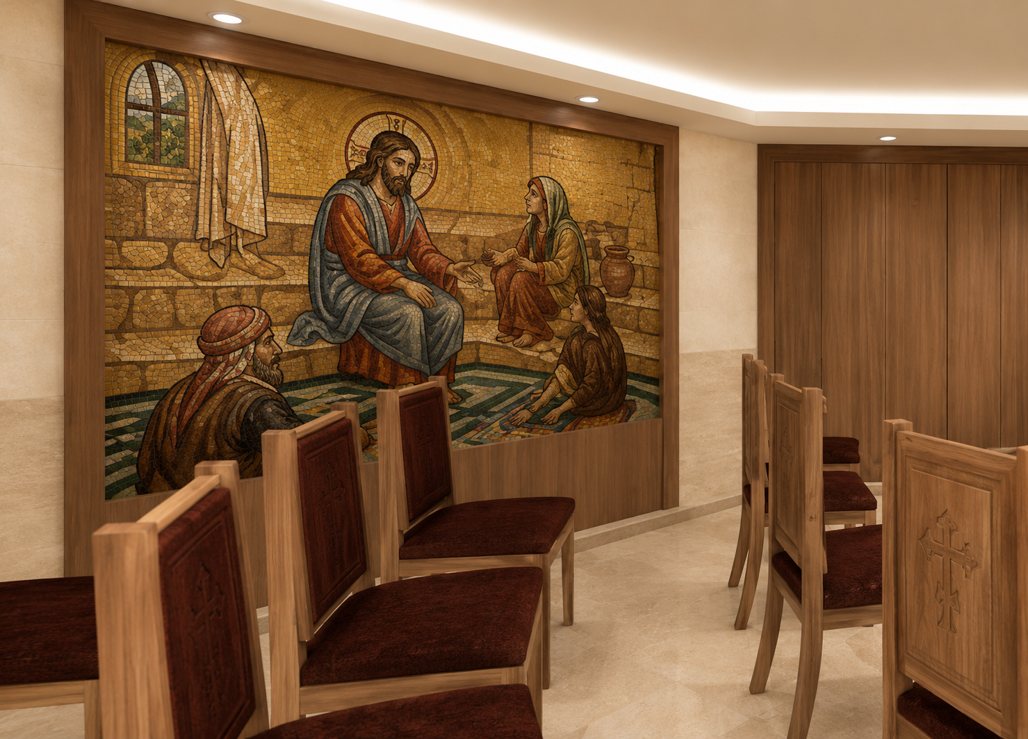 Baptism Wooden Cladding (1.26m)
